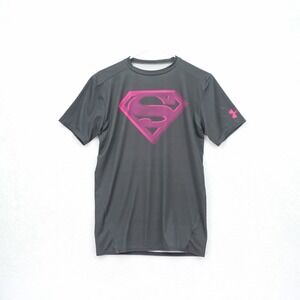 Under Armour Heat Gear Compression -XL- Black Alter Ego Superman T-Shirt Fitted